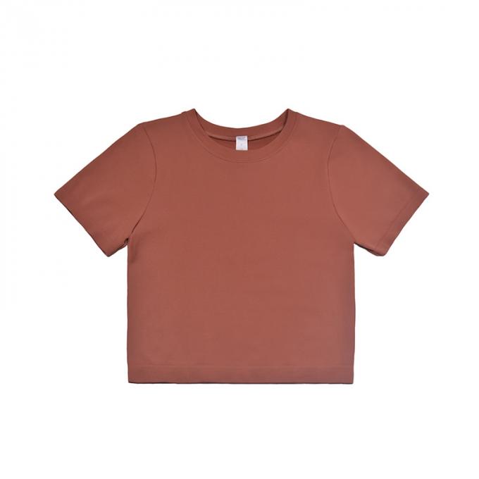 O-Hals-Blumen-Stickerei-Pullover-T-Shirt Frauen lösen verursachenden rosa kurzen Ärmel abzweigt neue Baumwollspitze des Sommer-2021