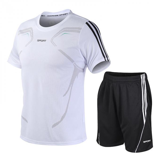 Jugendfußballfußball trägt Kleid-TURNHALLEN-Klagenkurzen ärmel kundenspezifisches 5XL plus Größe T-Shirt zur Schau