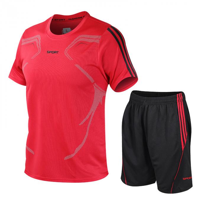 Jugendfußballfußball trägt Kleid-TURNHALLEN-Klagenkurzen ärmel kundenspezifisches 5XL plus Größe T-Shirt zur Schau