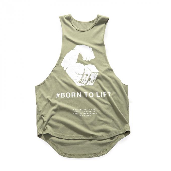 Sommer-Turnhallen-fertigen die bodybuildenden Abnutzungs-Männer, die Muskel-Trainings-Trägershirt drucken, die Unterhemden Sportc$trocken-sitz Männer kundenspezifisch an