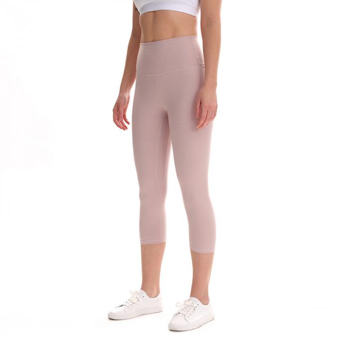 Kundenspezifische nahtlose Gamaschen-Hüften-Eignungs-Yoga-Gamaschen-Frauen-elastische geerntete Hosen-Sport-Hosen, die Ausbildungsstrumpfhosen plus Größe laufen lassen