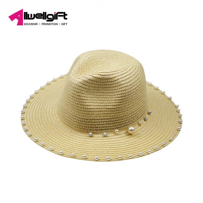 Sommertendenzperle bördelte Strandhut des Kappenmode-accessoires Damenlichtschutzes im Freien