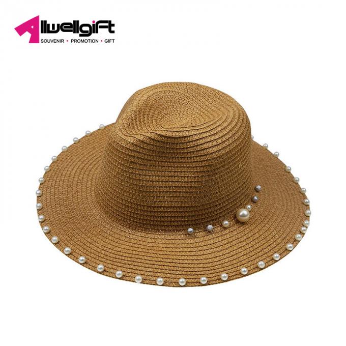 Sommertendenzperle bördelte Strandhut des Kappenmode-accessoires Damenlichtschutzes im Freien