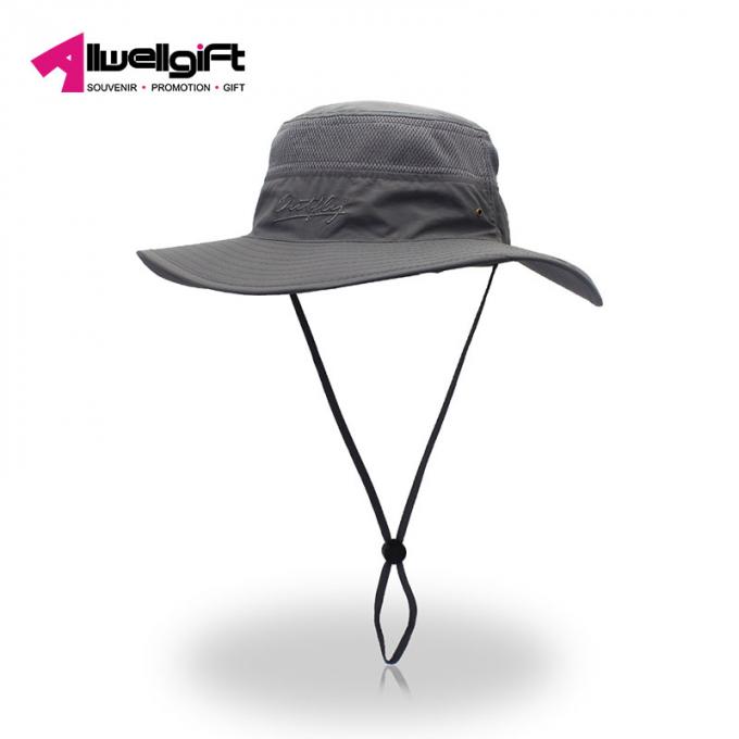 Große Unisexhutuvschutzschwimmenkappe Freizeiturlaubsreise Baumwollfischen-Kappen/Bucket-Hut des Sommers mit langer Schnur