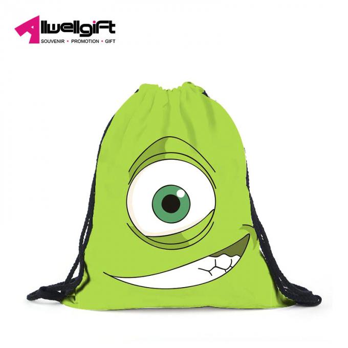 Auge Eco nettes Einkaufsnetz des abgehobenen Betrages freundlichen wasserdichten großen smileymusterschulterstrandrucksack Polyester für Kinder