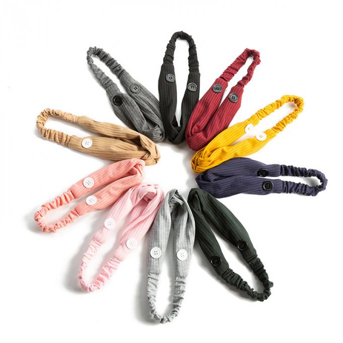 Eben Badekurort-Gesichtsstirnband-Terry Cloth Spa Headband Stretch-Tuch-waschbares Gesichtsband-Make-upverpackungs-Stirnband mit Knöpfen