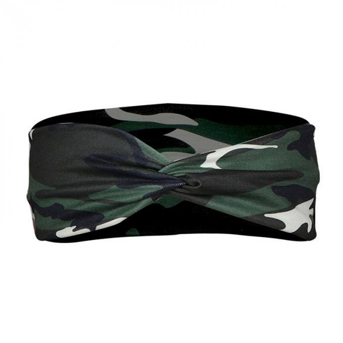 neue Arten des kundenspezifischen Musters tarnen Armbruststirnbandverpackungs-Haarband des dehnbaren Sports der Haarbänder elastisches für Sporttraining
