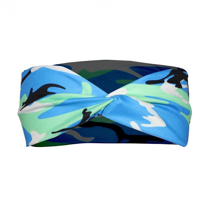 neue Arten des kundenspezifischen Musters tarnen Armbruststirnbandverpackungs-Haarband des dehnbaren Sports der Haarbänder elastisches für Sporttraining