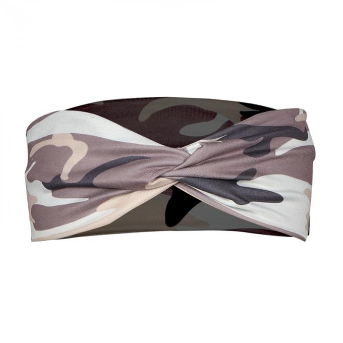 neue Arten des kundenspezifischen Musters tarnen Armbruststirnbandverpackungs-Haarband des dehnbaren Sports der Haarbänder elastisches für Sporttraining