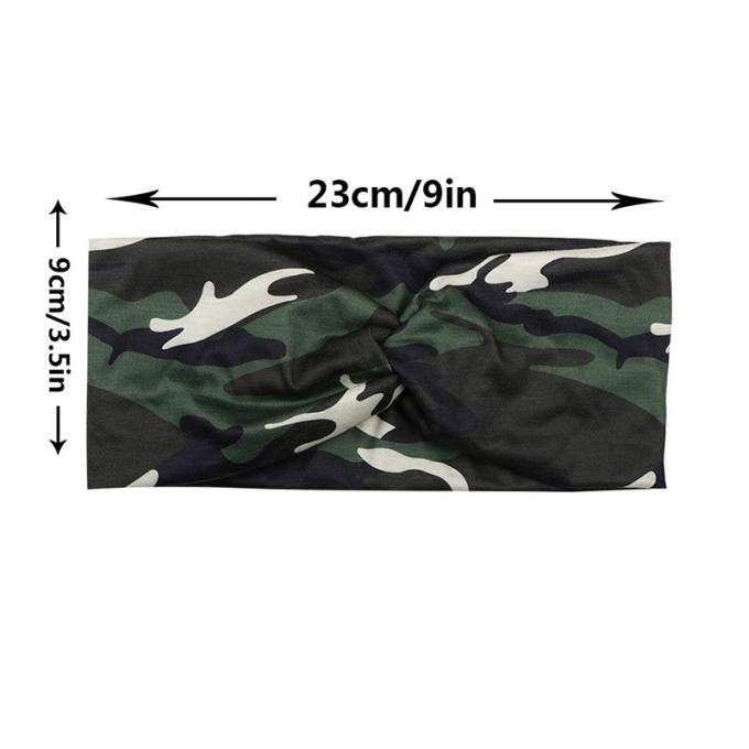 neue Arten des kundenspezifischen Musters tarnen Armbruststirnbandverpackungs-Haarband des dehnbaren Sports der Haarbänder elastisches für Sporttraining