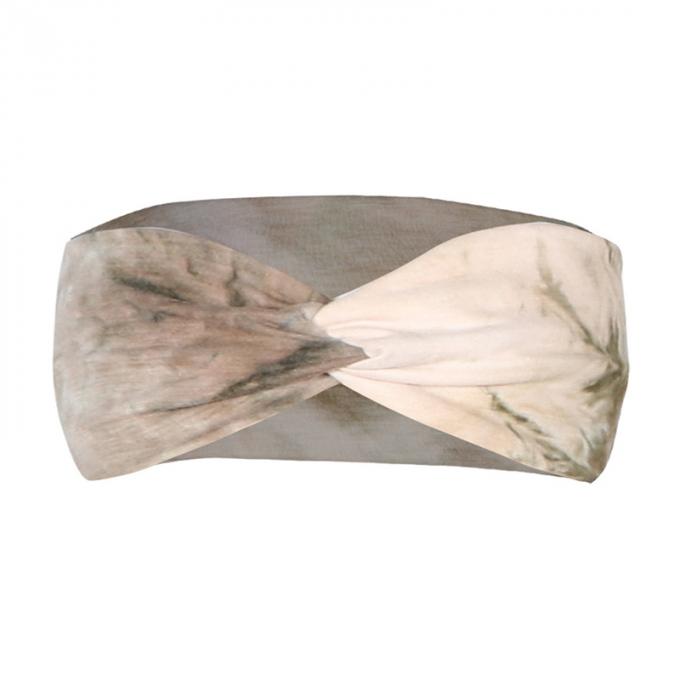 Kundenspezifisches Logo Tie Dye Headband Woman-elastisches Querkopf-Verpackungs-Fadenkreuz-Großhandelsband für Sport-Trainings-Make-up