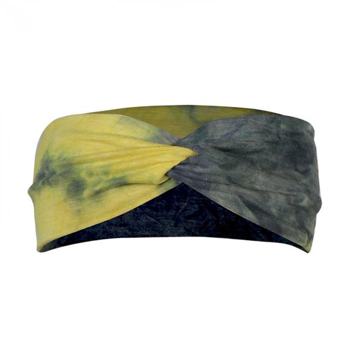 Kundenspezifisches Logo Tie Dye Headband Woman-elastisches Querkopf-Verpackungs-Fadenkreuz-Großhandelsband für Sport-Trainings-Make-up