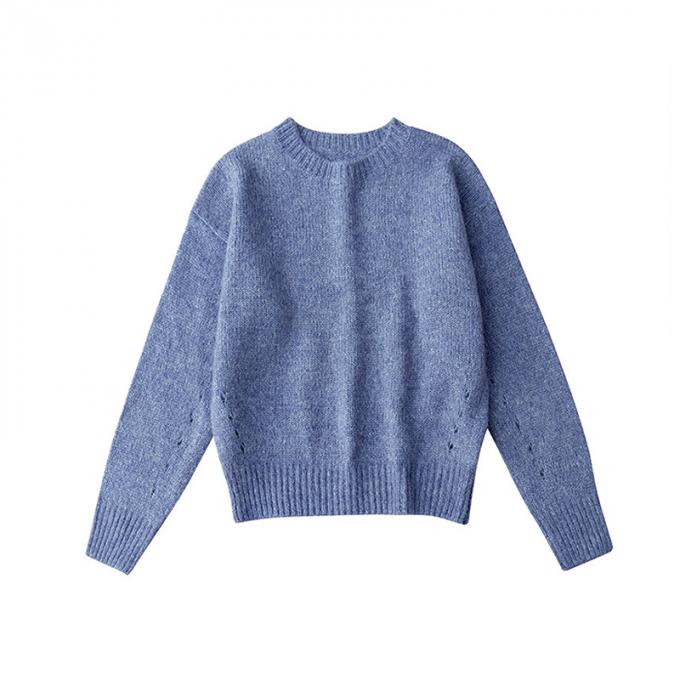 Modeart plus Größe Autumn Winter Casual Warm-Rundhalsausschnittpulloverstrickjacken