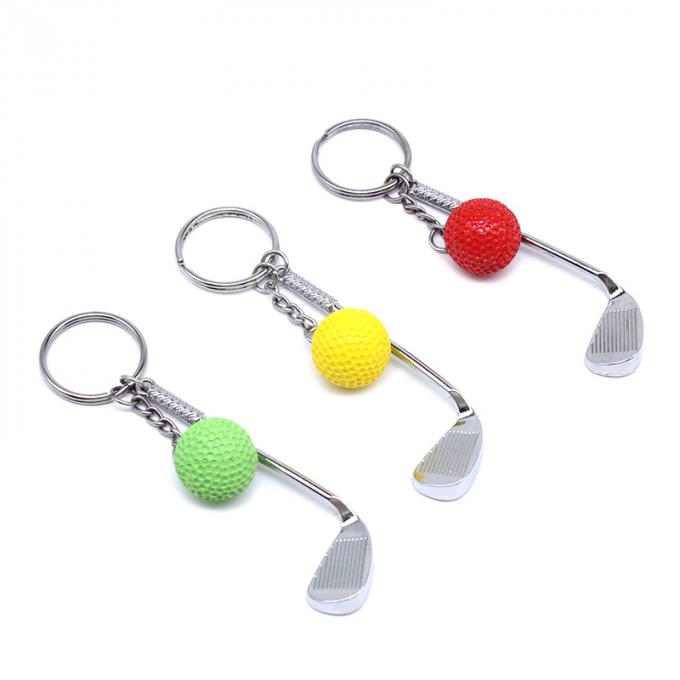 GroßhandelsGolfballkundenspezifische Schlüsselkette des Charmes 3d netter Metall