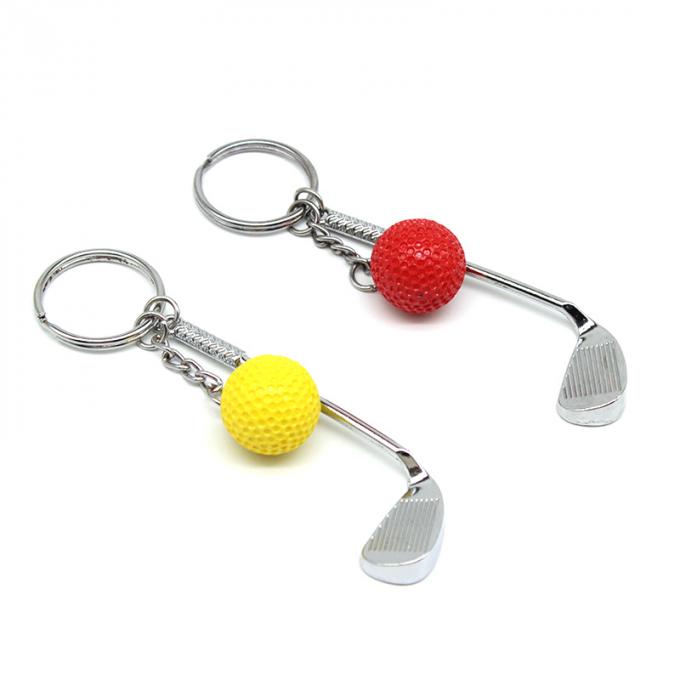 GroßhandelsGolfballkundenspezifische Schlüsselkette des Charmes 3d netter Metall