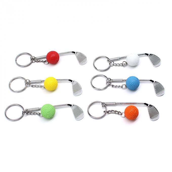 GroßhandelsGolfballkundenspezifische Schlüsselkette des Charmes 3d netter Metall