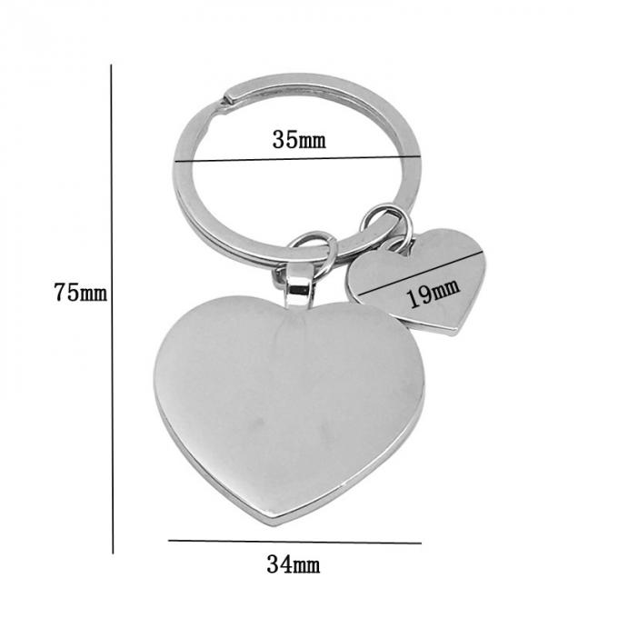 Kundenspezifischer Valentinstagandenken-Metallschlüsselring fertigte Herzformzinklegierungs-Schlüsselkette besonders an