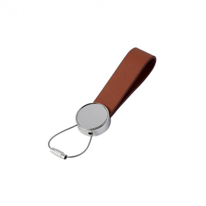 lederner kreativer Geschenkzinklegierungszusätze custume Logo-LKW gravieren Familienmetall-keychains