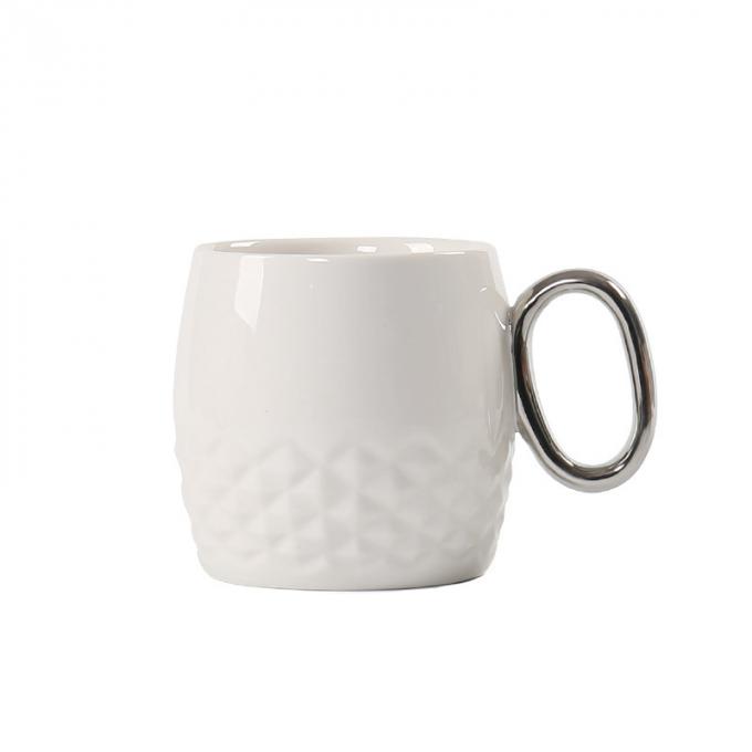 Lustiges keramisches Kaffeetasse Porzellan-Ananas formen schwarze weiße Becher-Schalen mit Gold behandeln überzogene fördernde Reise-Andenken