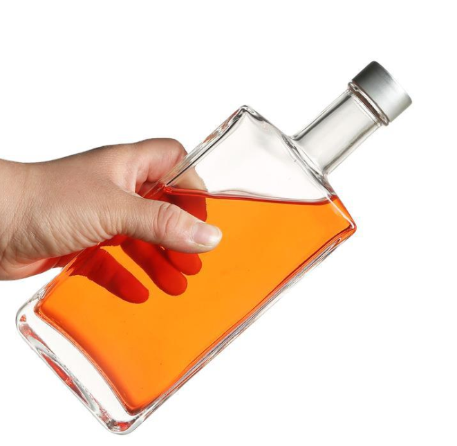 Glaswasser-Flasche mit schützender Plastikdeckel-wiederverwendbarem wasserundurchlässigem Behälter der großen Öffnung für Sport u. Reise - BPA frei
