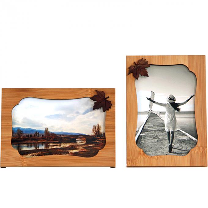 Großhandel-touristische Andenken-kundenspezifischer Logo Retro Wood Foto Picture-Rahmen