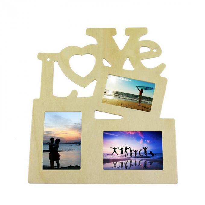 Touristischer kundenspezifischer Foto-Rahmen hölzerner leerer LIEBE Foto-Rahmen der Großhandel-Andenken-kundenspezifischer kreativer Inneneinrichtungs-3D
