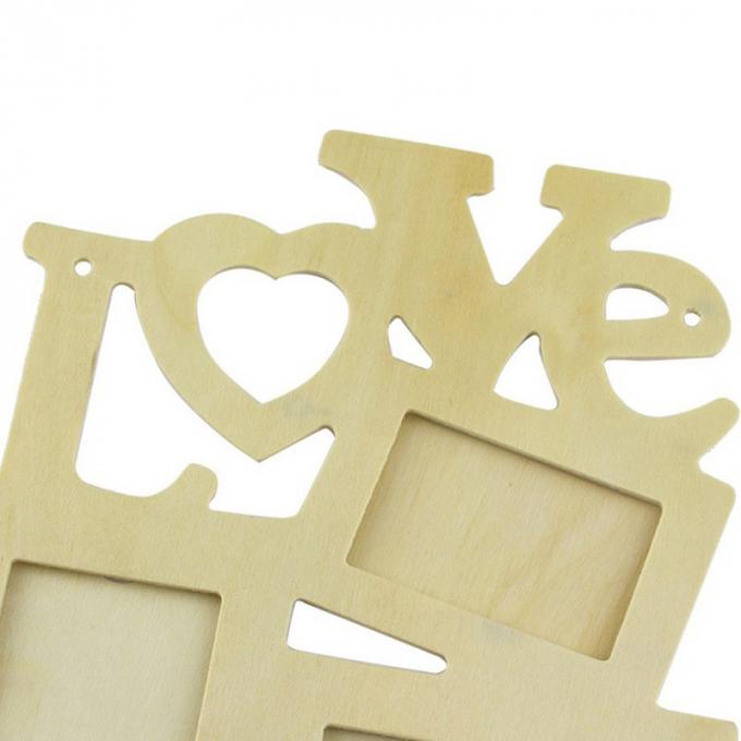 Touristischer kundenspezifischer Foto-Rahmen hölzerner leerer LIEBE Foto-Rahmen der Großhandel-Andenken-kundenspezifischer kreativer Inneneinrichtungs-3D