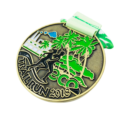 Hollow Custom Logo Medal , Sport Zinc Alloy Marathon Running Medal