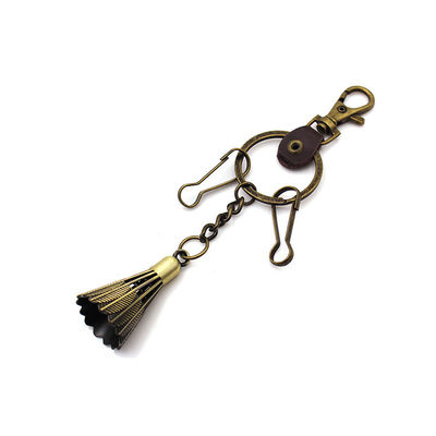 Silk screen printing Zinc Alloy Keychain Carabiner Badminton Keyring