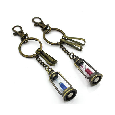 OEM Engraved Personalized Keychain Gifts Retro Hourglass Keychain